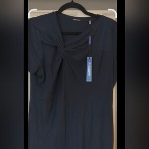 Elie Tahari Midnight Blue Twist Top